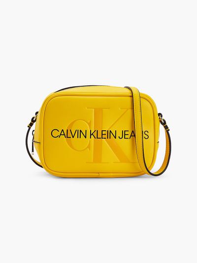 Calvin Klein Táskák & Kiegészítők HU606764 | Calvin Klein Bőr Női Crossbody Táska Citrom